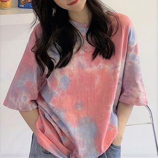 Loose-fit Short Sleeve Tie-dyed T-shirt