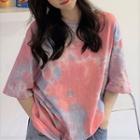 Loose-fit Short Sleeve Tie-dyed T-shirt