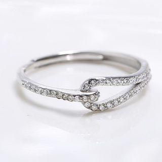 Rhinestone Layered Ring Ring - One Size
