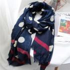 Dotted Scarf Navy Blue - One Size