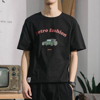 Short-sleeve Truck Print T-shirt