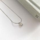 Cube Necklace L042 - Silver - One Size