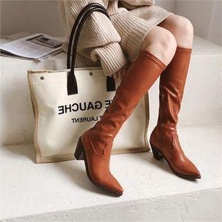 Pointy-toe Long Boots