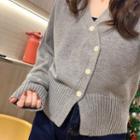 V-neck Buckle Cardigan