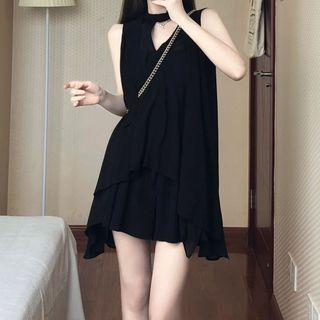 Sleeveless Irregular Chiffon Blouse