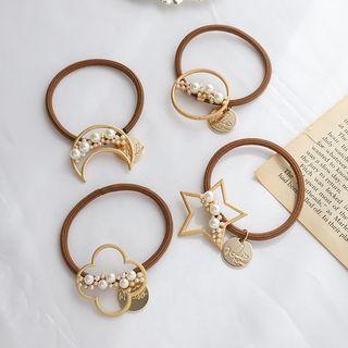 Faux Pearl Alloy Clover / Moon / Star Hair Tie