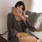 Fringed Checked Woolen Scarf