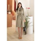 Buttoned Mac Coat With Sash