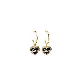 Heart Drop Earring E4912 - 1 Pair - Gold - One Size