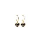 Heart Drop Earring E4912 - 1 Pair - Gold - One Size