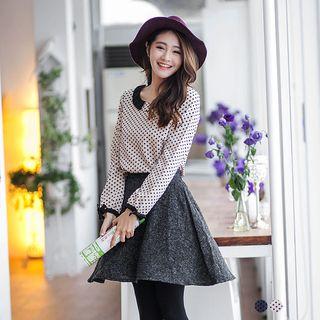 Peter Pan Collared Blouse With Bow-tie