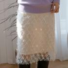Sequined Fringed Midi Skirt