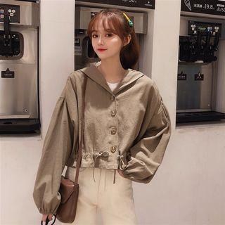 Hooded Puff-sleeve Jacket