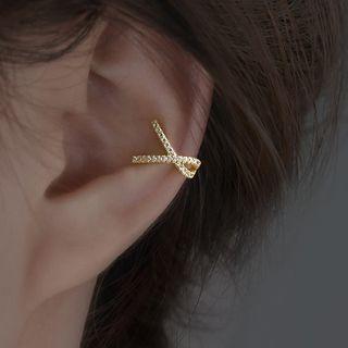 Cross Sterling Silver Cuff Earring