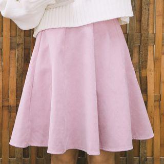 A-line Faux Suede Skirt
