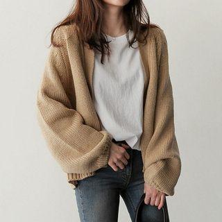 Oversize Open Front Cardigan