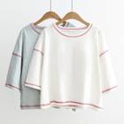 3/4-sleeve Stitched Top