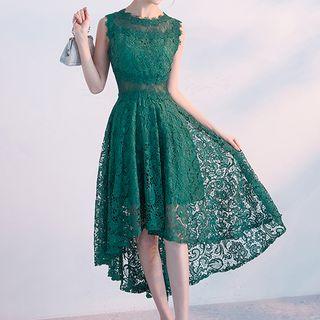 Dip-back Lace Dress