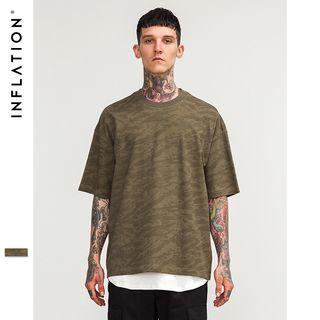 Oversized Forest-camo T-shirt