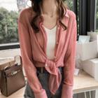 Long-sleeve Loose-fit Sheer Shirt