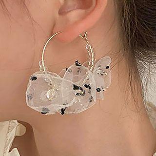 Beaded Mesh Drop Earring