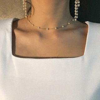 Faux-pearl Beaded Necklace