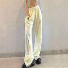 Triangle Embroidered Wide-leg Pants