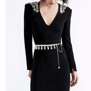 Diamond Waist Belt White - One Size