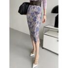 High-waist Floral Lace Skirt