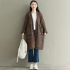 Melange Long Knit Coat