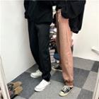 Couple Matching Plain Straight-leg Pants
