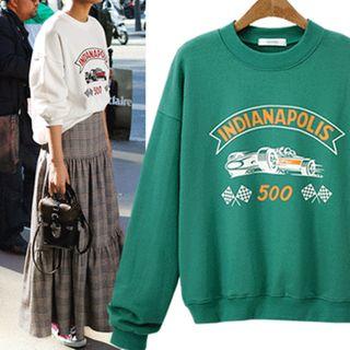 Printed Long-sleeve Sweater