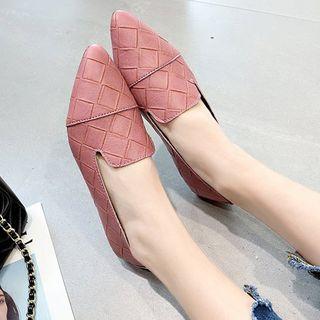 Faux Leather Quilted Flat Loafers