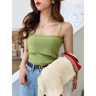 Layered Summer-knit Crop Top