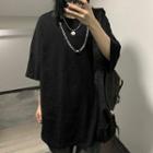 Elbow-sleeve Chain T-shirt