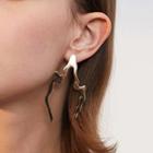 Non-matching Irregular Alloy Earring 1 Pair - As Shown In Figure - One Size