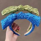 Shirred Bow Fabric Headband