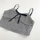 Plaid Camisole Top Black & White - One Size
