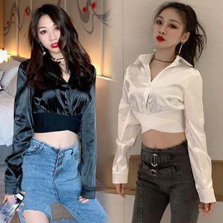Silky Cropped Blouse