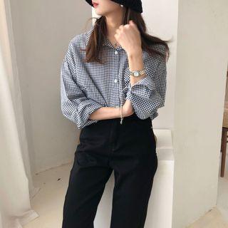 Checked Shirt Checked - Black & White - One Size