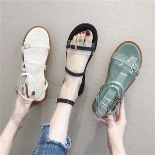 Transparent Roman Flat Sandals