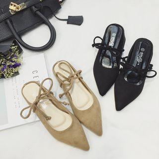 Faux Suede Pointy Mules