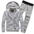 Set: Fleece-lined Hooded Top + Sweatpants