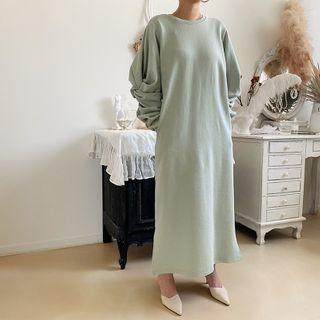 Knotted Maxi Sweatshirt Dress