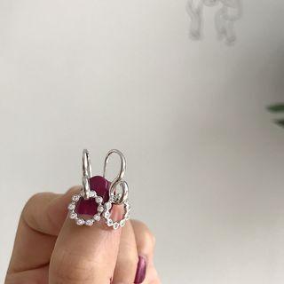 Rhinestone 925 Sterling Silver Earring 1 Pair - E149 - One Size