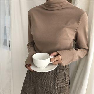 Mock Neck Plain Tee