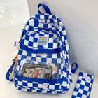 Pvc Panel Checkerboard Lightweight Backpack