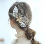 Wedding Lace Hair Clip Gold - One Size
