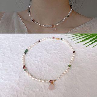 Gemstone Freshwater Pearl Choker