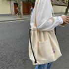 Canvas Tote Bag Yellow Shoulder Strap - White - One Size